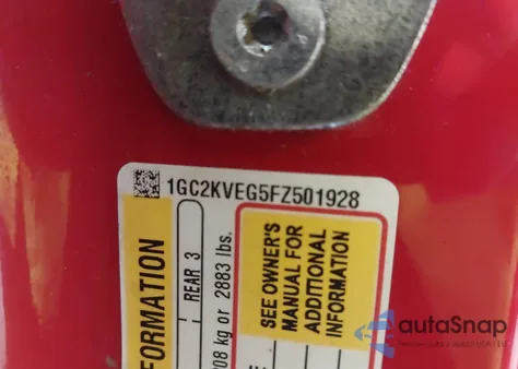 2015 Chevrolet Silverado 2500Hd Lt из США, поврежденный, VIN 1GC2KVEG5FZ501928